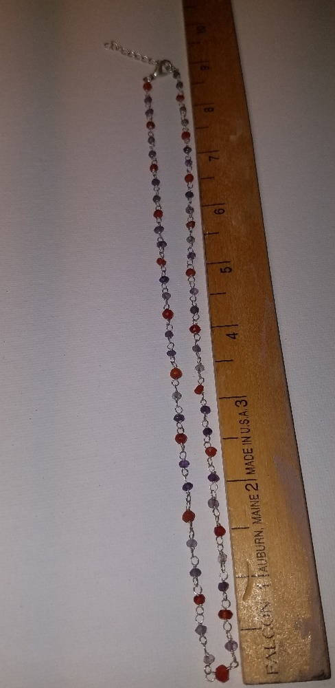 New necklace carnealiean and amytheyst and copper